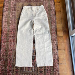 Vince Seam Front Wide-Leg Pant, Size 0, Sandalwood